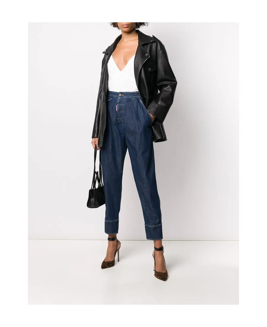 Dsquared2 High-Waist Balloon-Leg Jeans