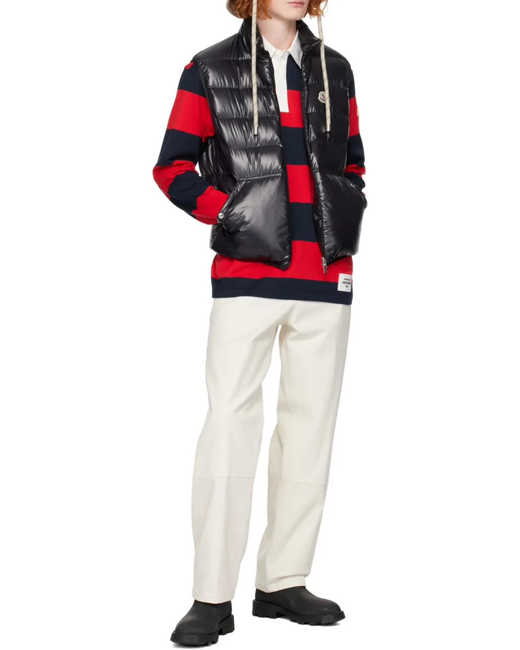 Moncler Logo Patch Straight Leg Trousers