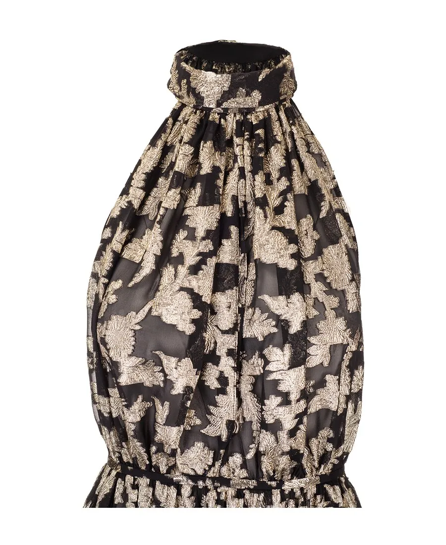 Saint Laurent Halter Neck Midi Dress