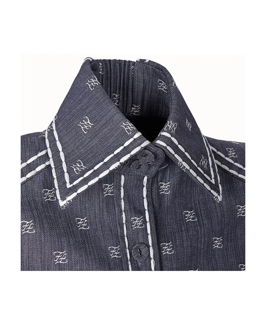 Karligraphy Motif Shirt Dress