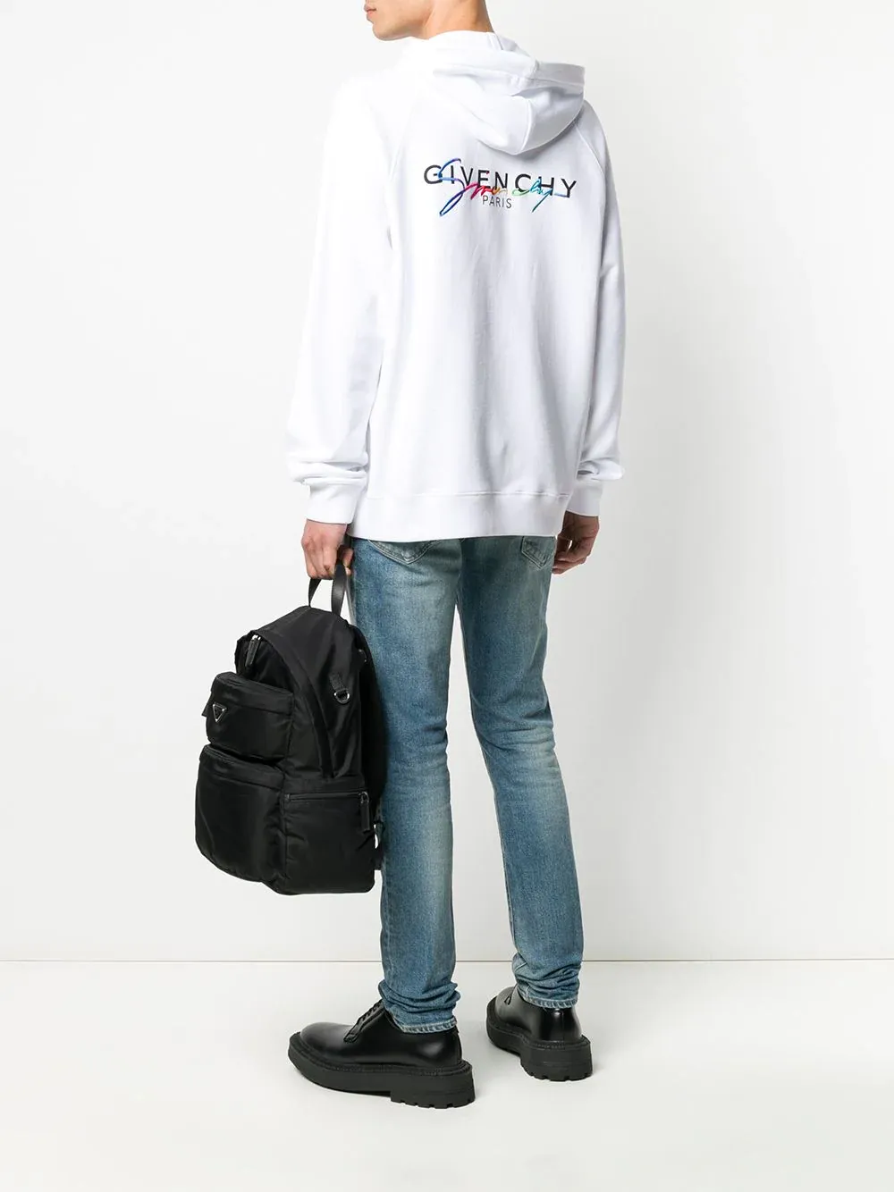 Rainbow Logo-Print Zipped Hoodie