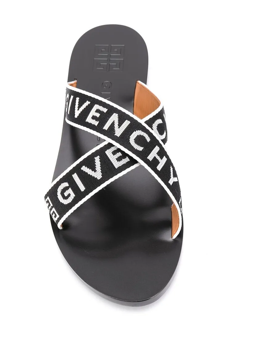 Logo-Strap Flat Sandals