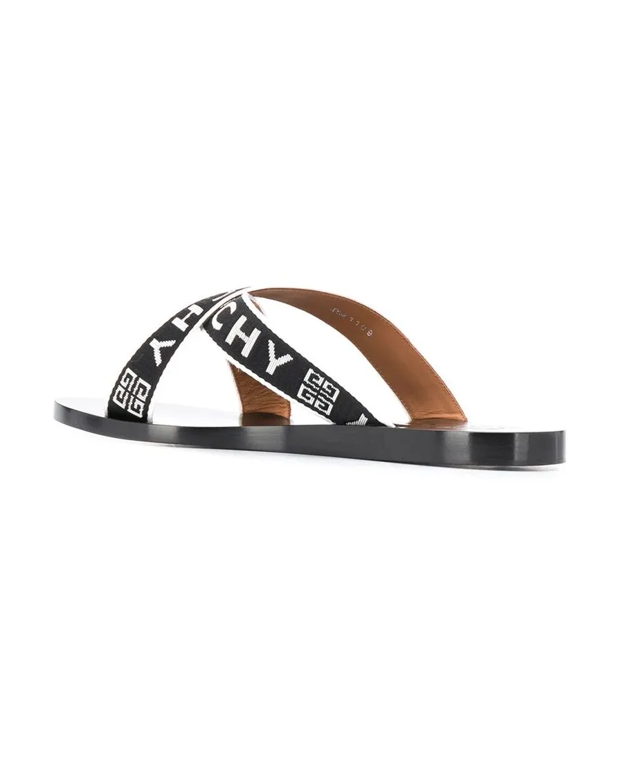 Logo-Strap Flat Sandals