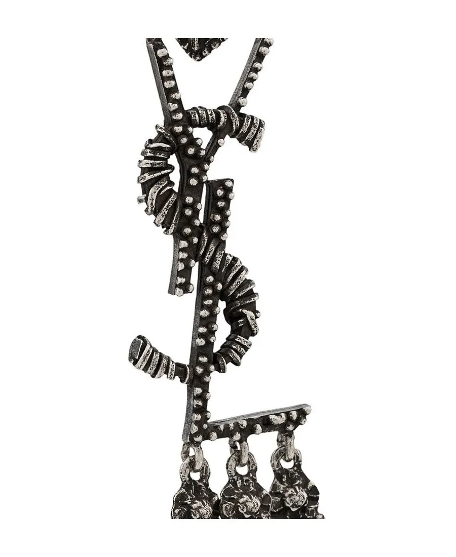 Saint Laurent Logo Monogram Drop Earrings