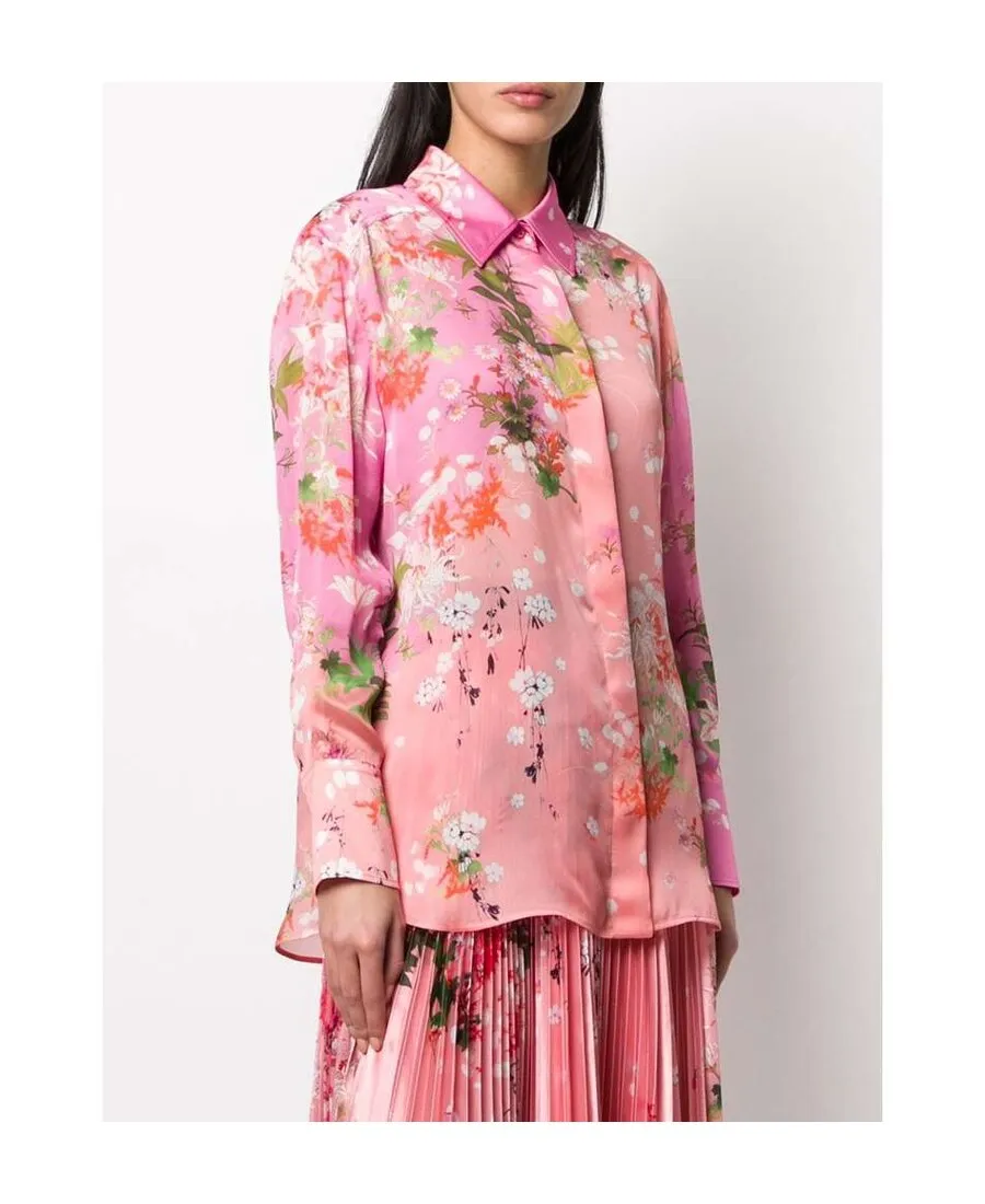 Floral Print Long-Sleeved Shirt