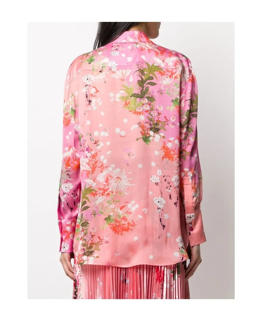 Floral Print Long-Sleeved Shirt