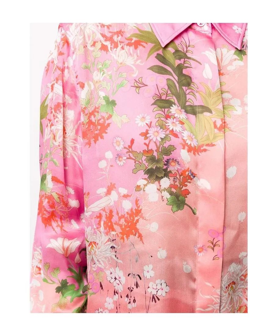 Floral Print Long-Sleeved Shirt
