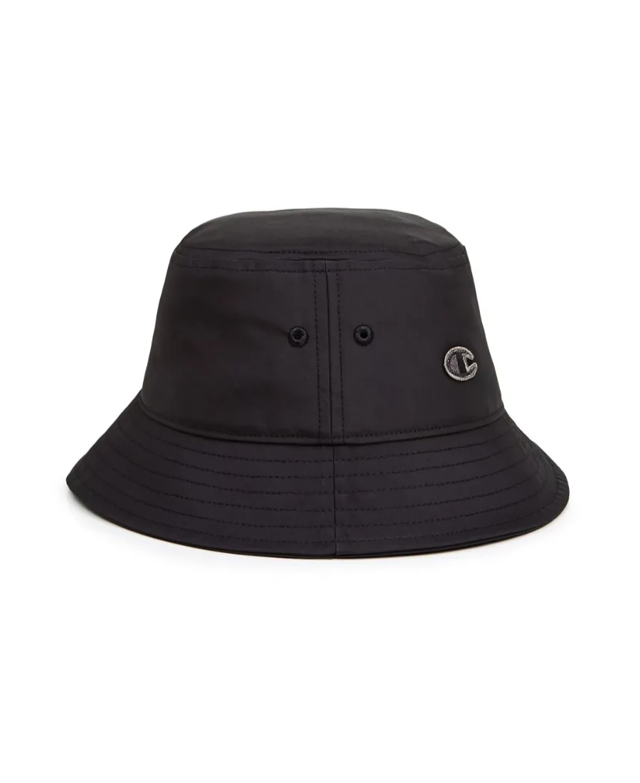 Rick Owens X Champion Joint Black Embroidered Logo Wide-Brimmed Hat