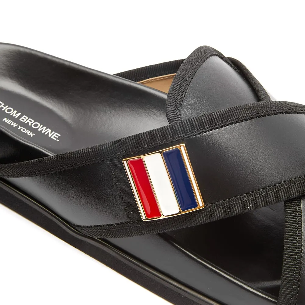 Thom Browne Cross-Over Flat Sandals