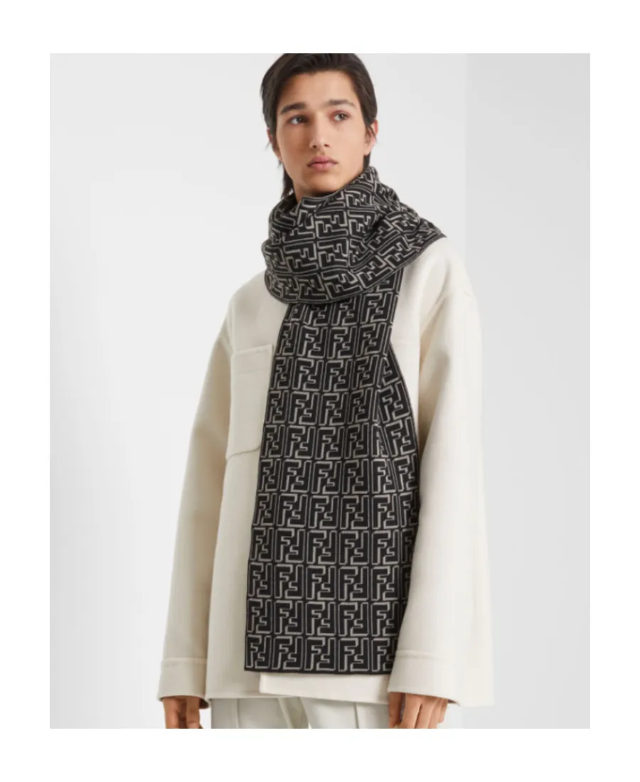 Fendi Allover Ff Jacquard Scarf