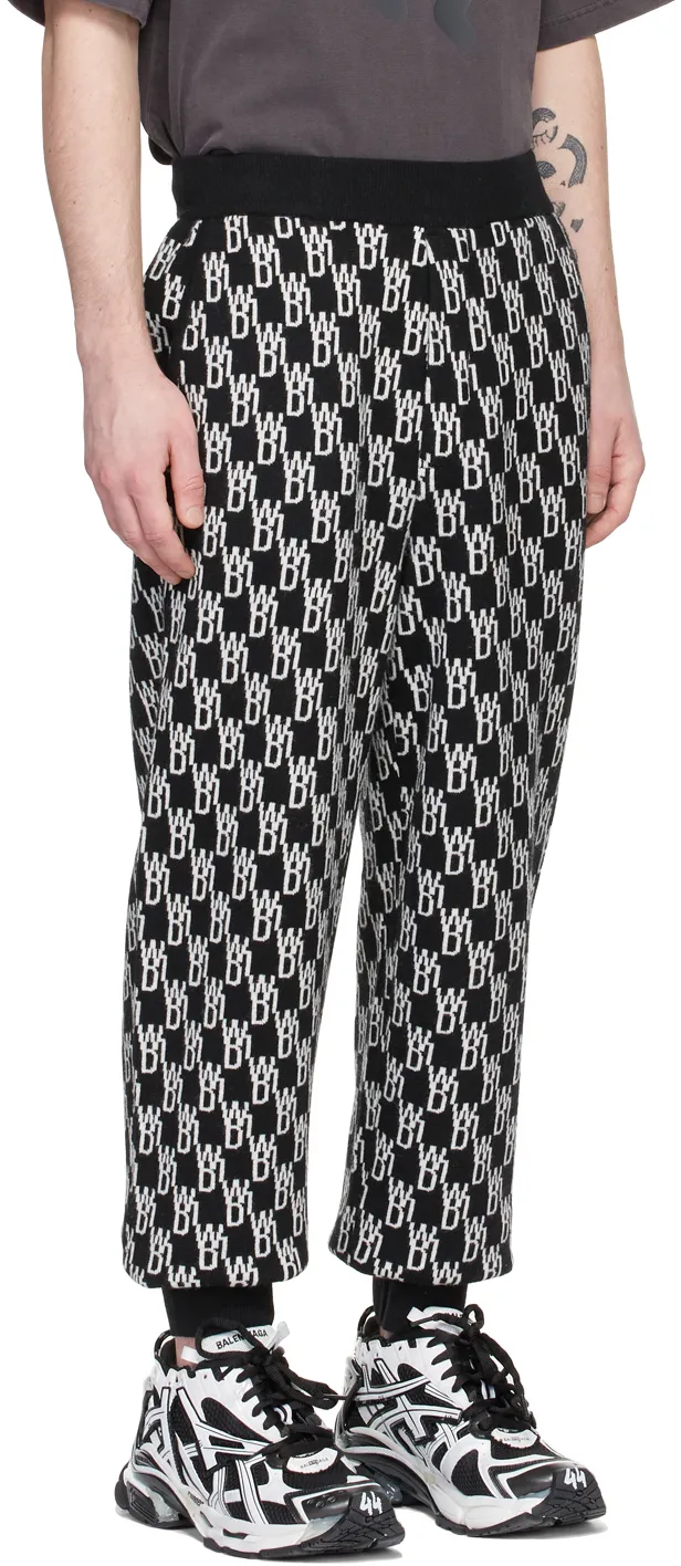 Logo Jacquard Knitted Trousers