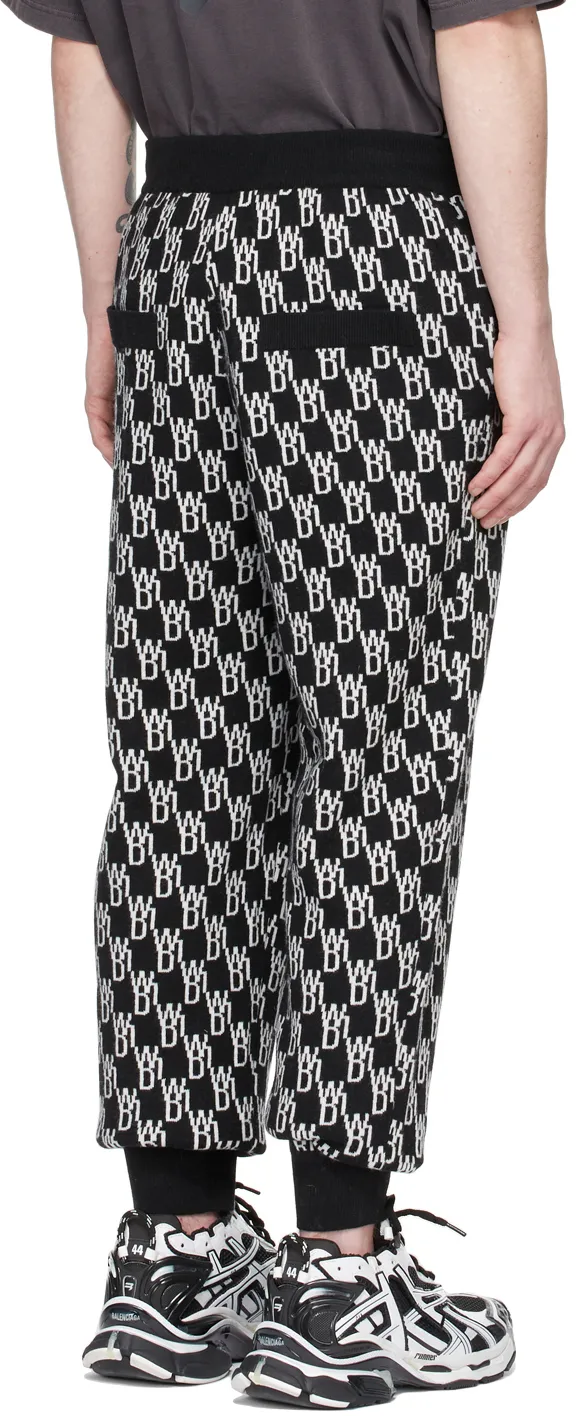Logo Jacquard Knitted Trousers