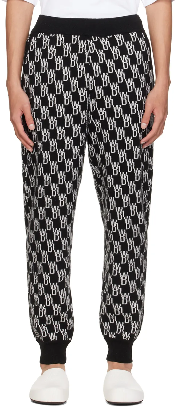 Logo Jacquard Knitted Trousers