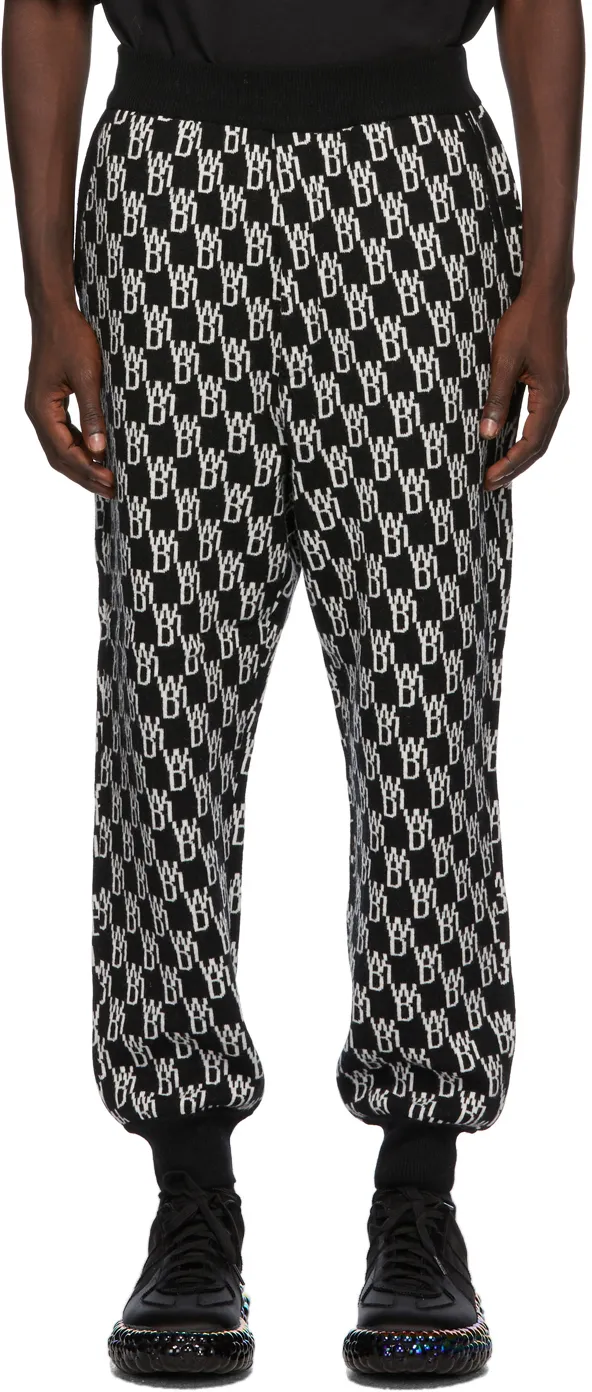 Logo Jacquard Knitted Trousers