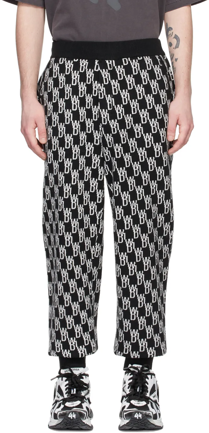 Logo Jacquard Knitted Trousers
