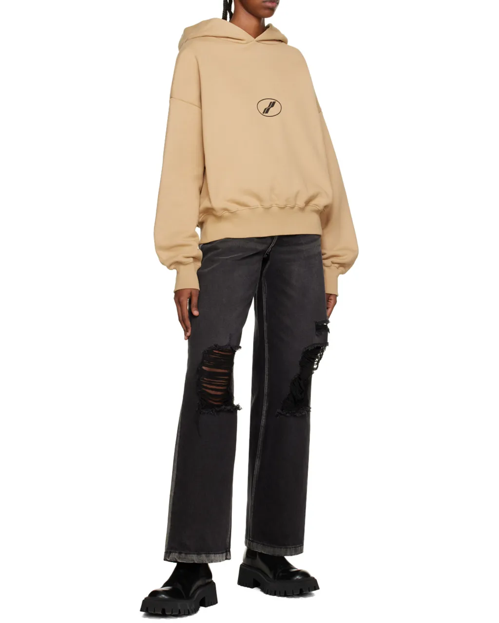 Logo Print Cotton Hoodie