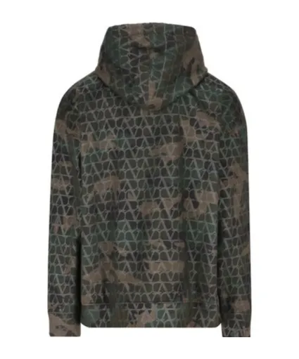 Valentino Camouflage Printed Drawstring Hoodie
