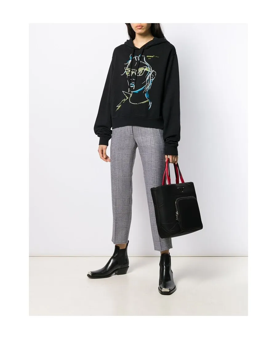 Logo Character Printed Hooded Hoodie