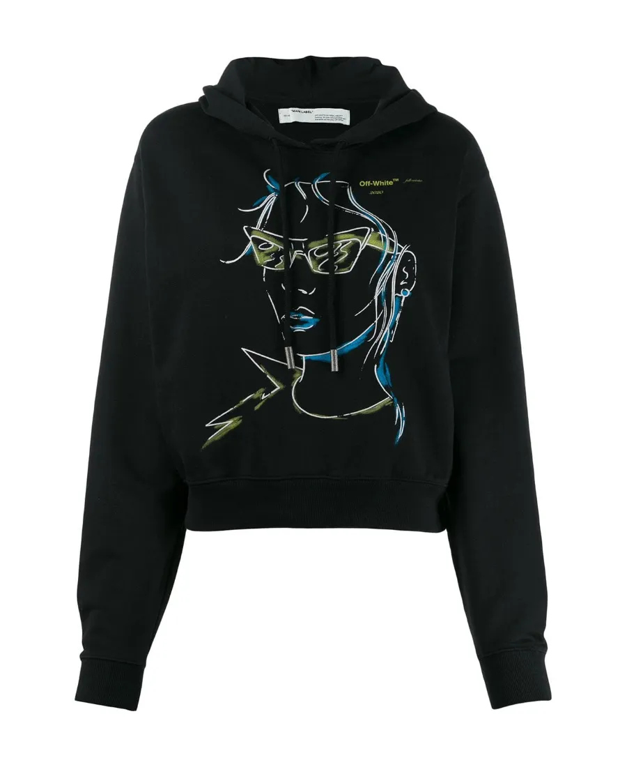 Logo Character Printed Hooded Hoodie