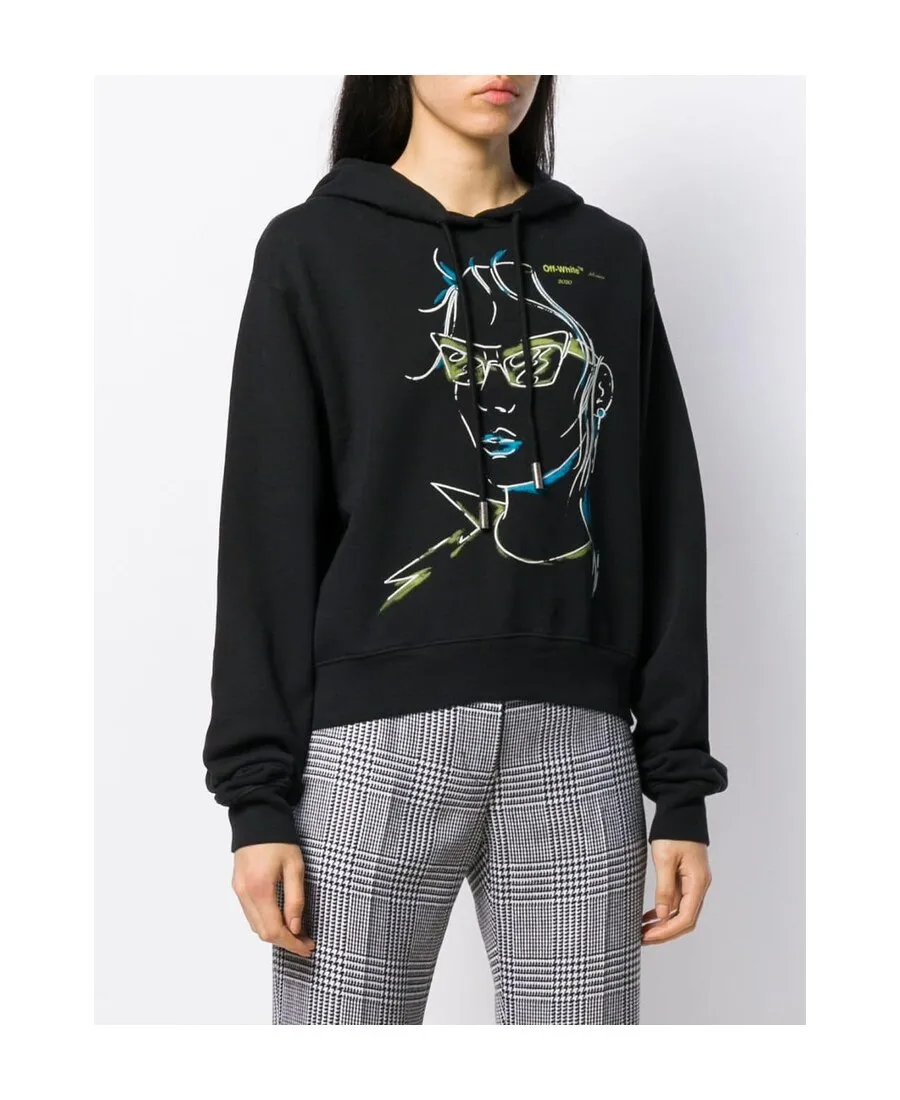 Logo Character Printed Hooded Hoodie