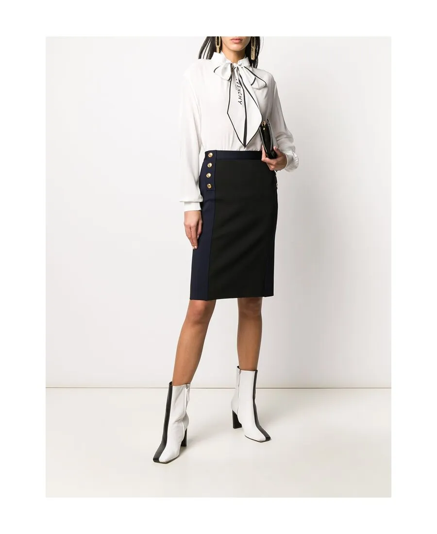 High-Waisted Two-Tone Skirt