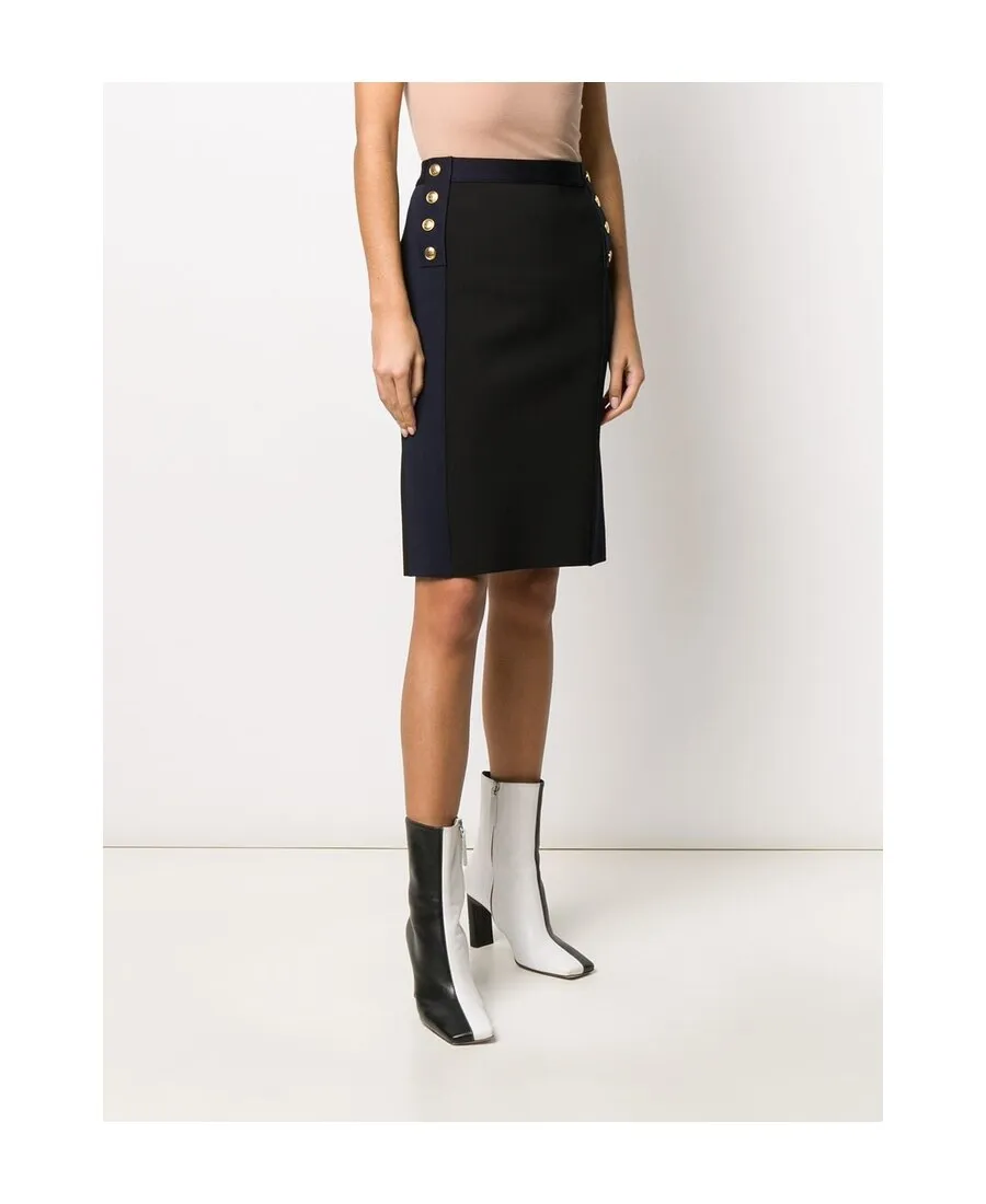 High-Waisted Two-Tone Skirt