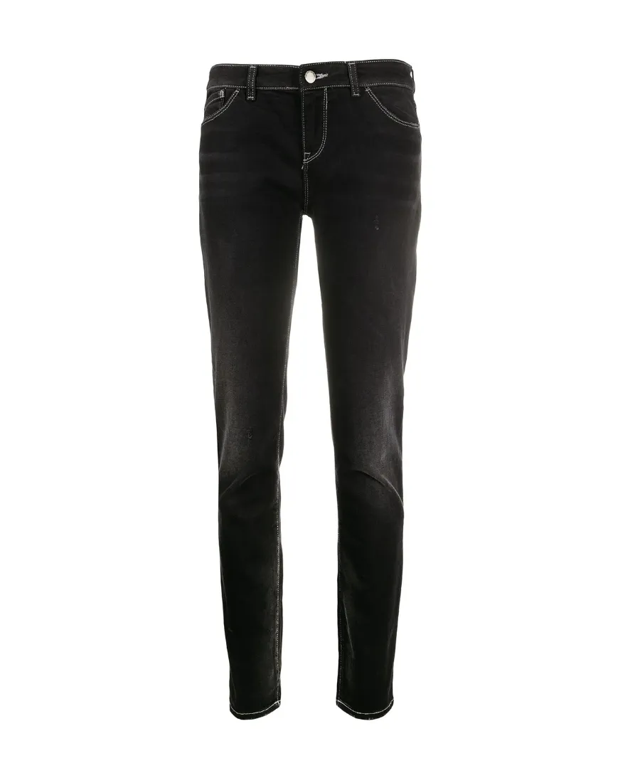 Elastic Low-Rise Jeans