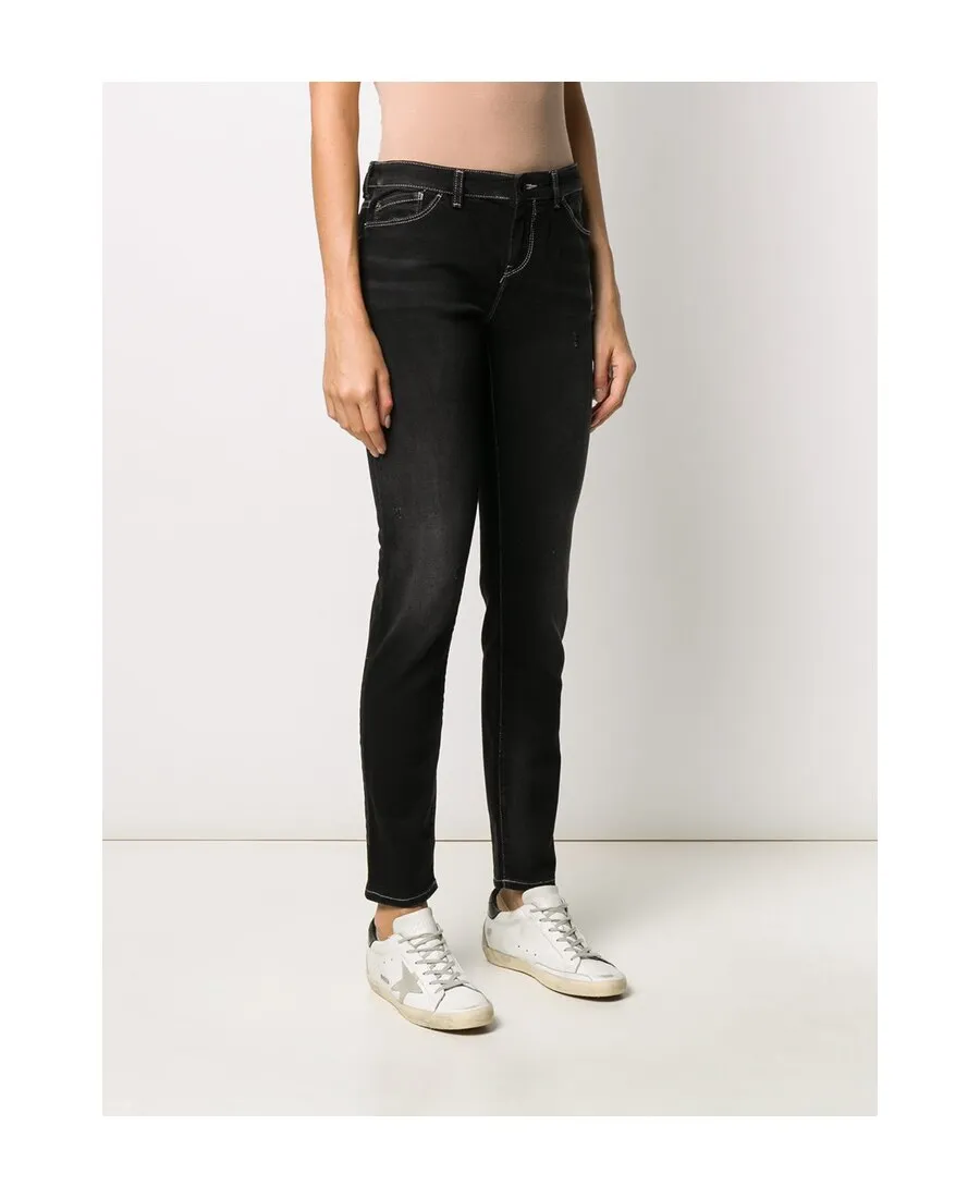Elastic Low-Rise Jeans