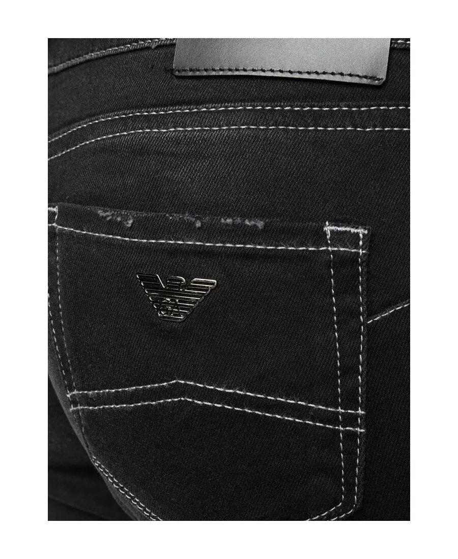 Elastic Low-Rise Jeans