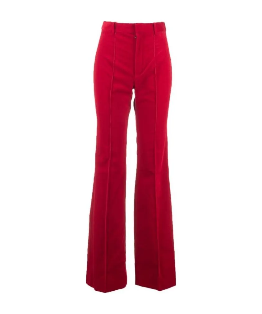 High-Waisted Straight-Leg Trousers