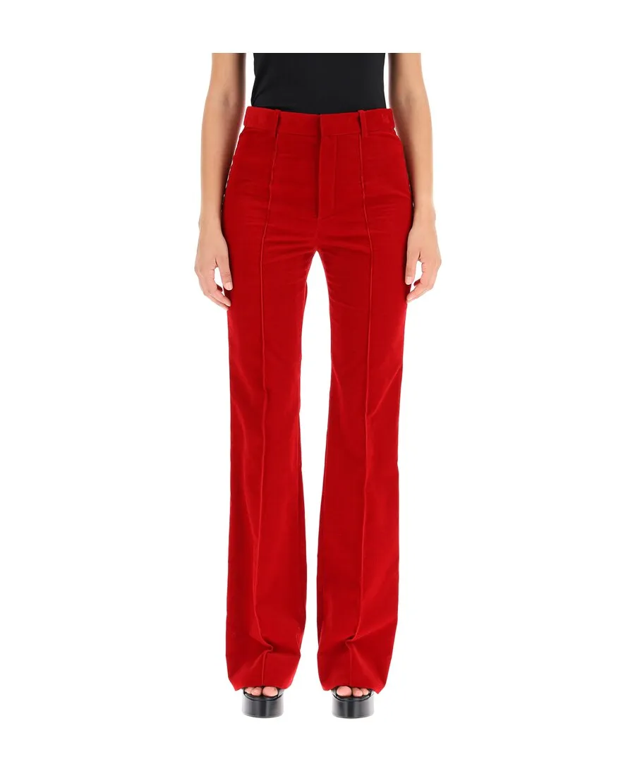 High-Waisted Straight-Leg Trousers
