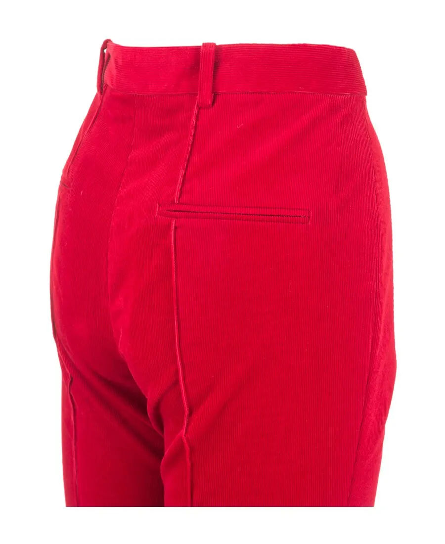 High-Waisted Straight-Leg Trousers