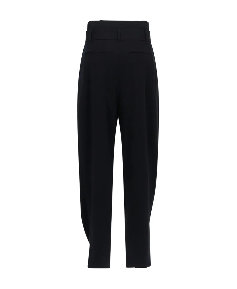 Pleat-Detail Tapered Trousers