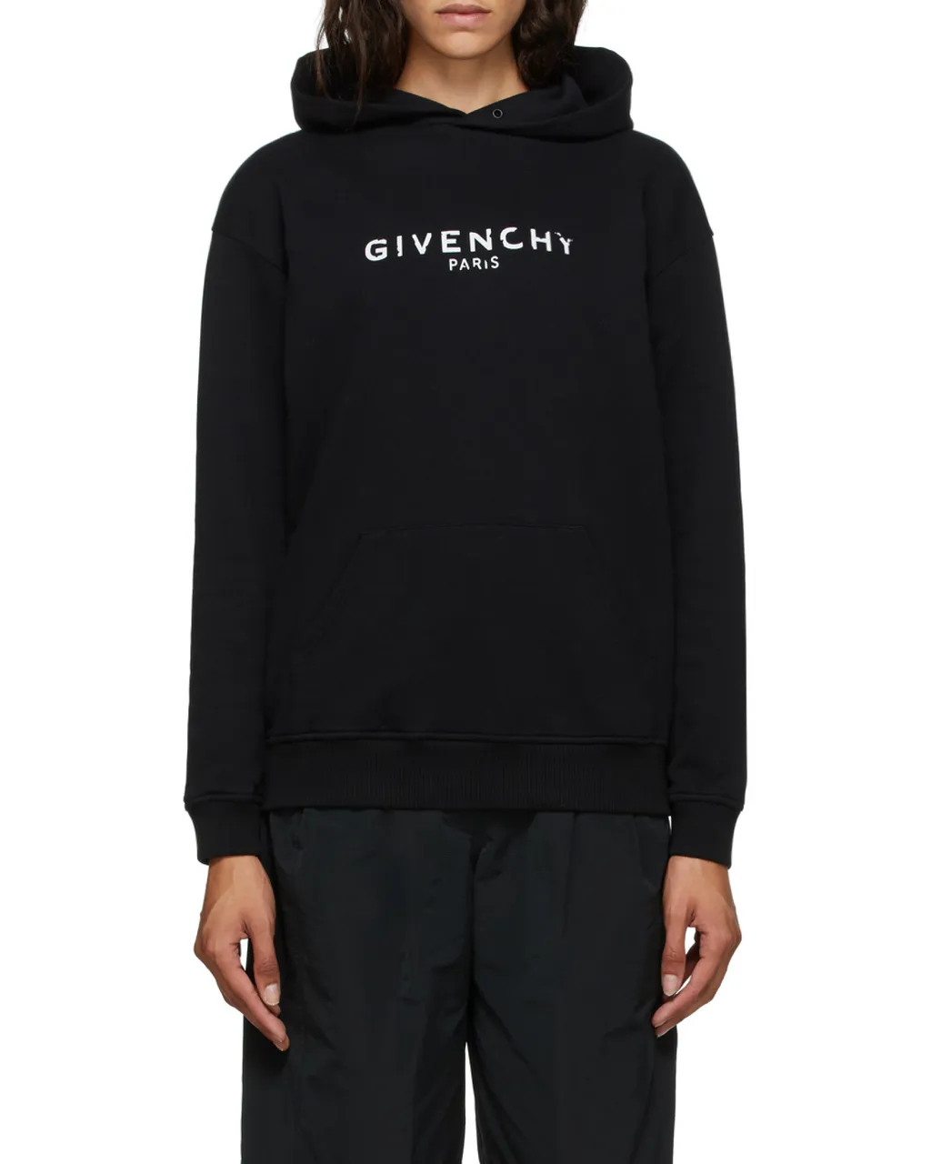 Vintage-Effect Logo Oversized Hoodie
