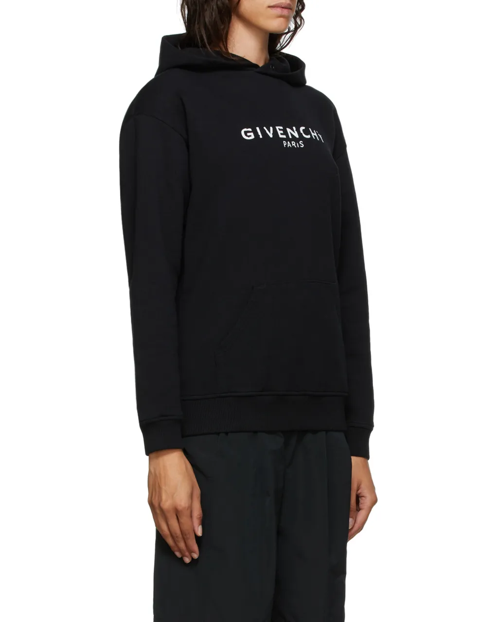 Vintage-Effect Logo Oversized Hoodie