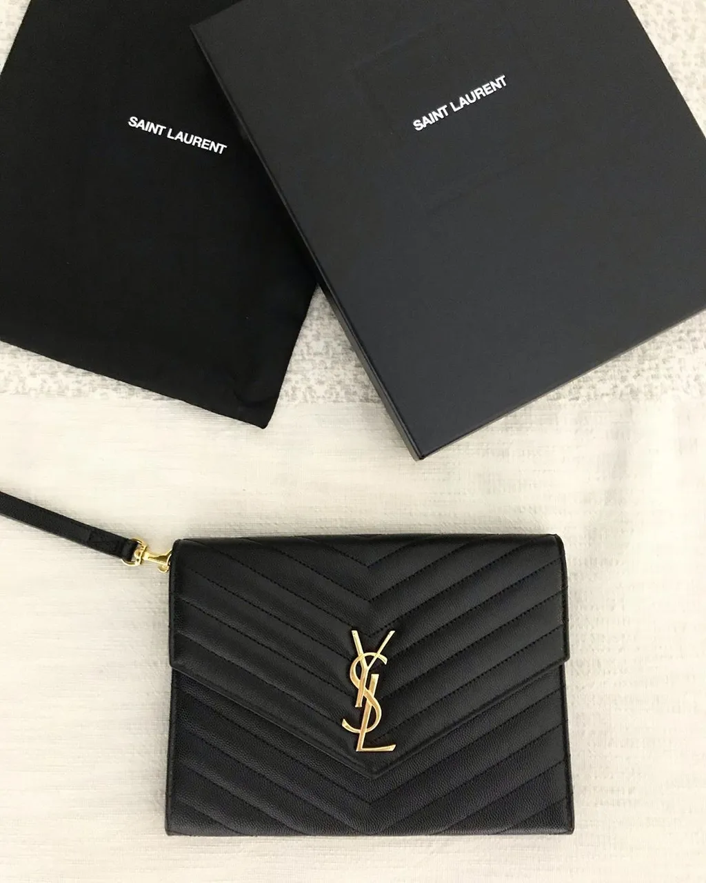 Saint Laurent Cassandre Matelassé Flap Pouch