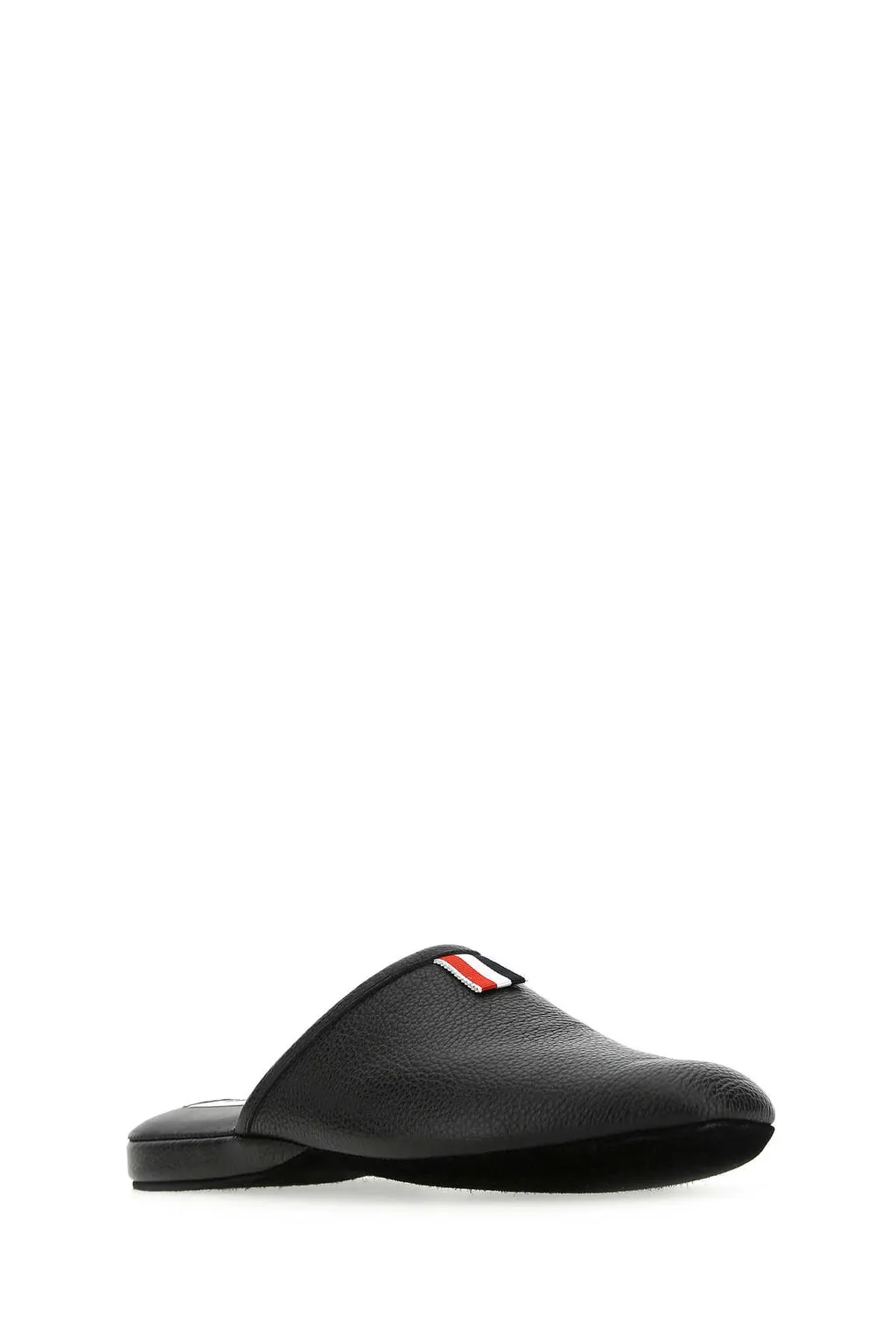 Grosgrain Tab Pebbled Slippers