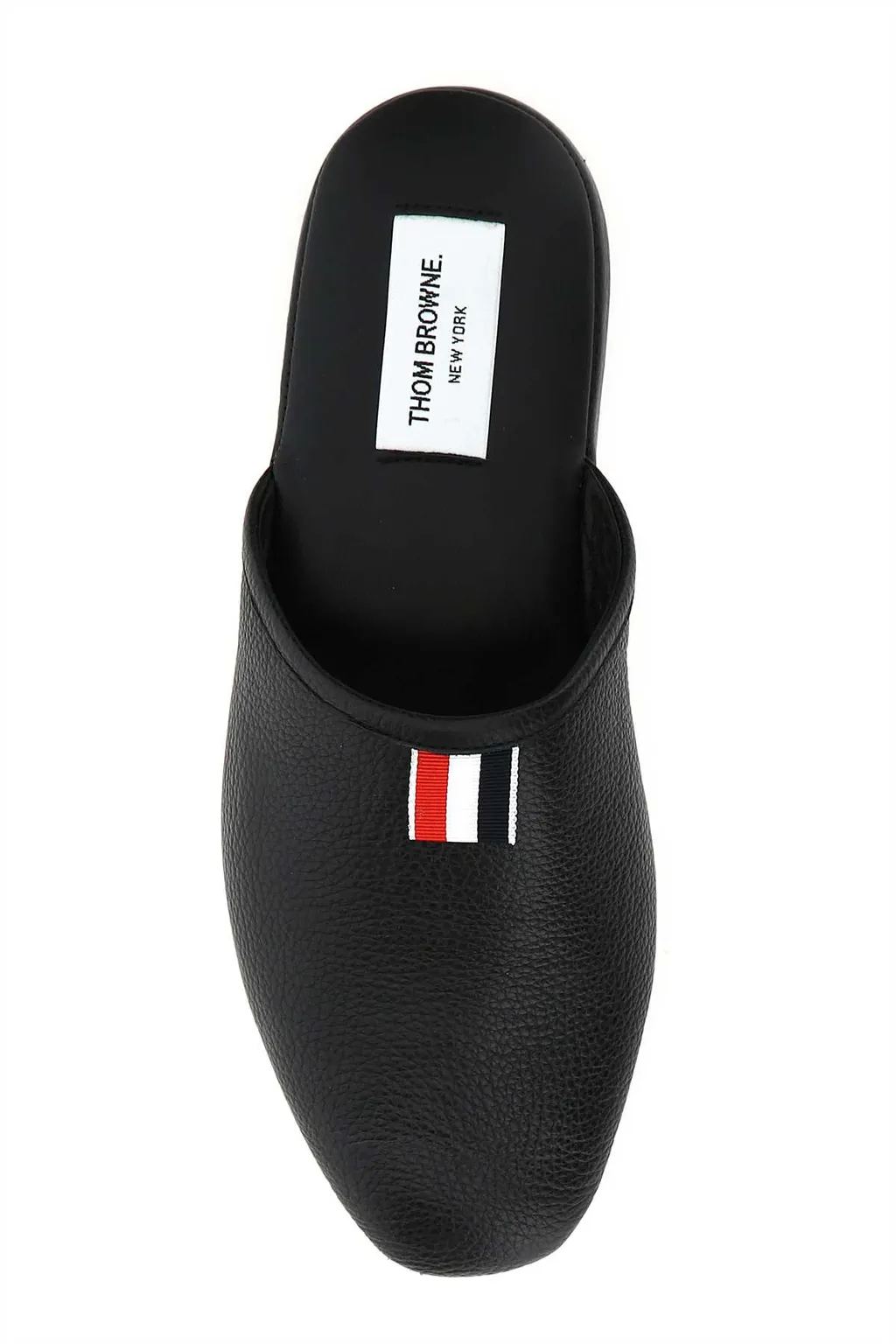 Grosgrain Tab Pebbled Slippers