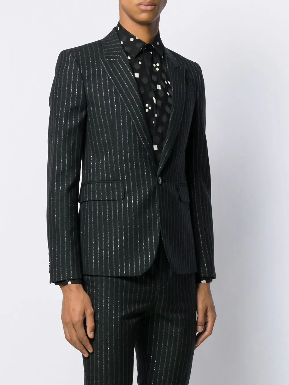 Metallic Stripes Blazer