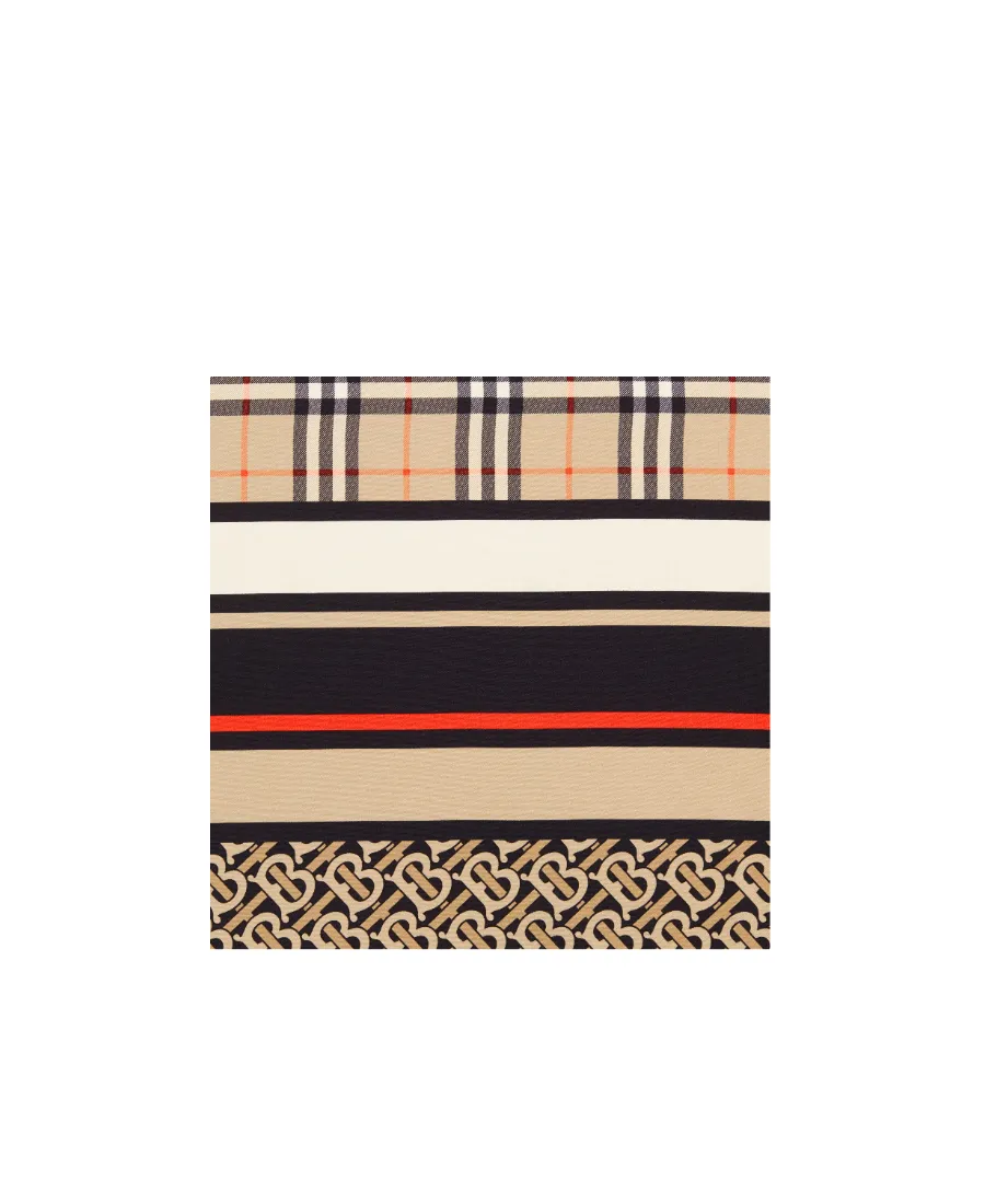 Burberry Monogram Check Print Scarf