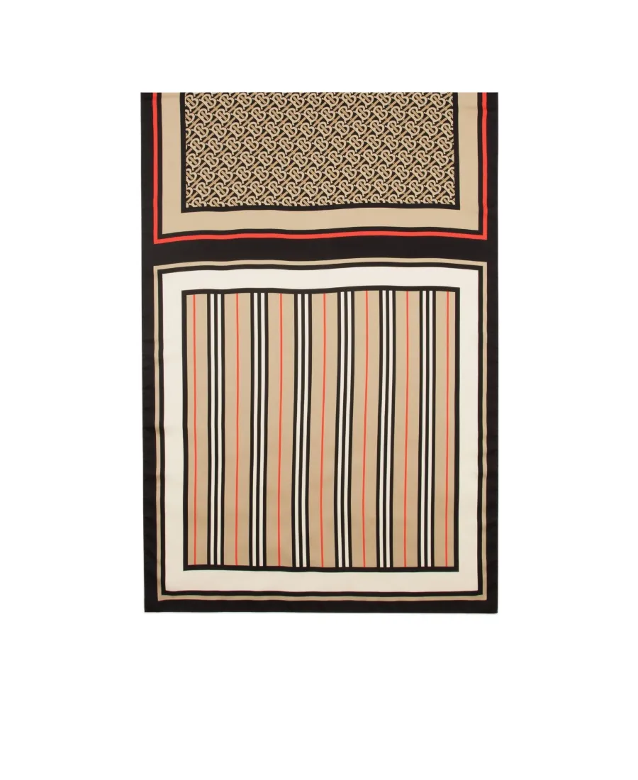Burberry Monogram Check Print Scarf