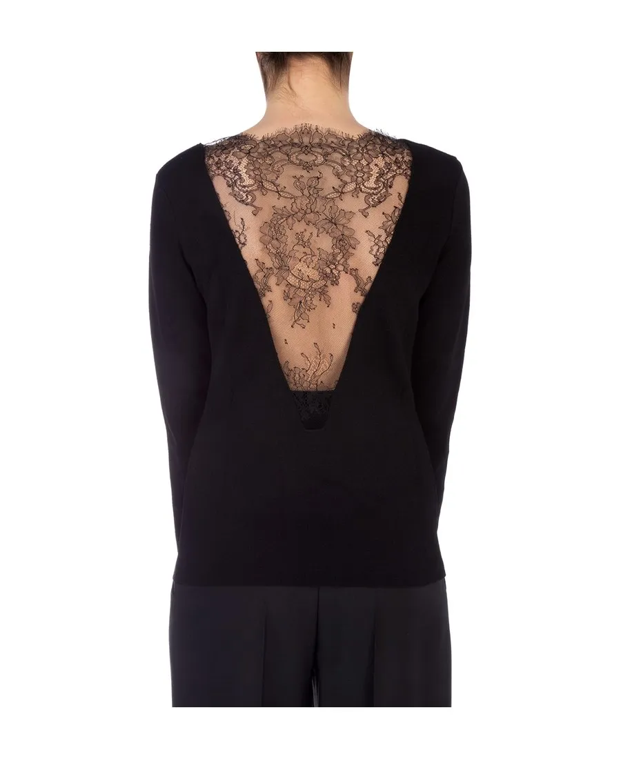 Lace Back Sweater