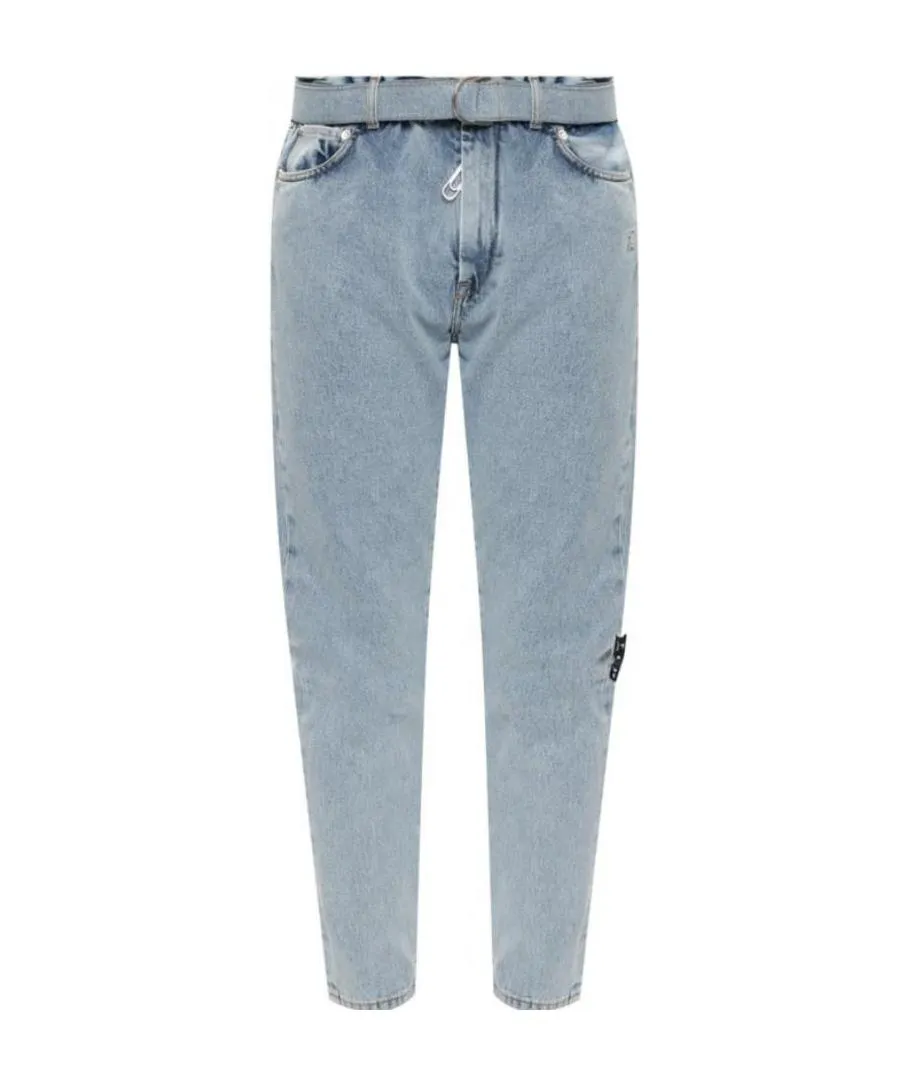 Bleached-Effect Slim-Fit Jeans