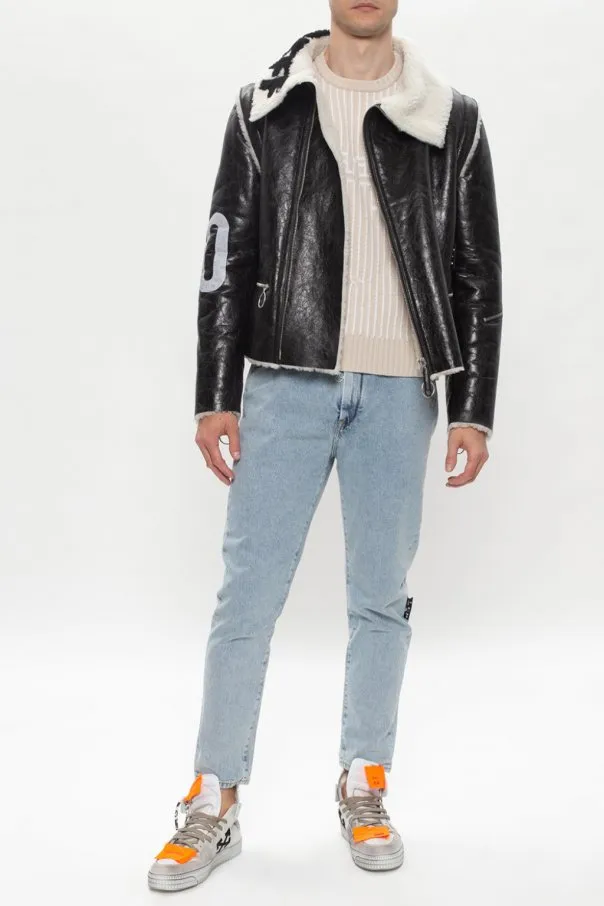 Bleached-Effect Slim-Fit Jeans