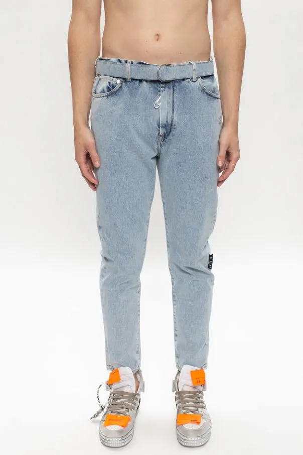 Bleached-Effect Slim-Fit Jeans