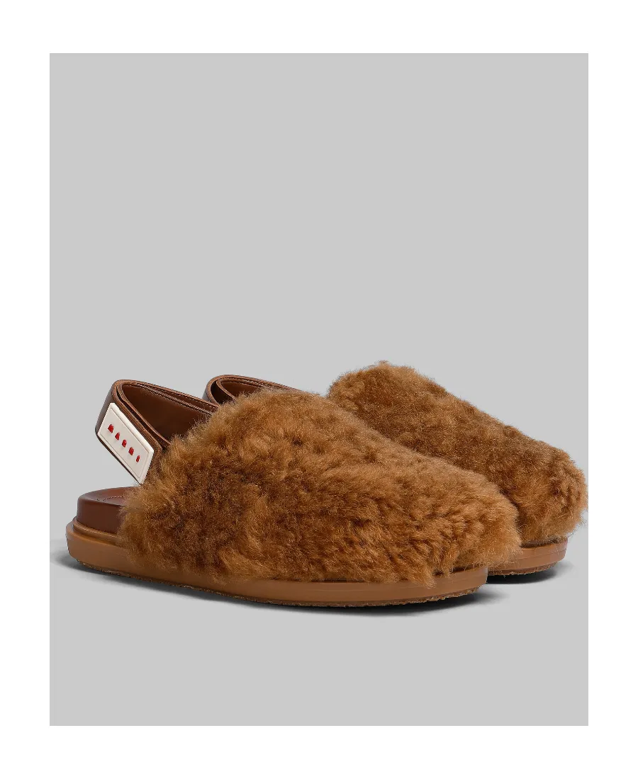 Marni Logo Patch Slingback Sandals