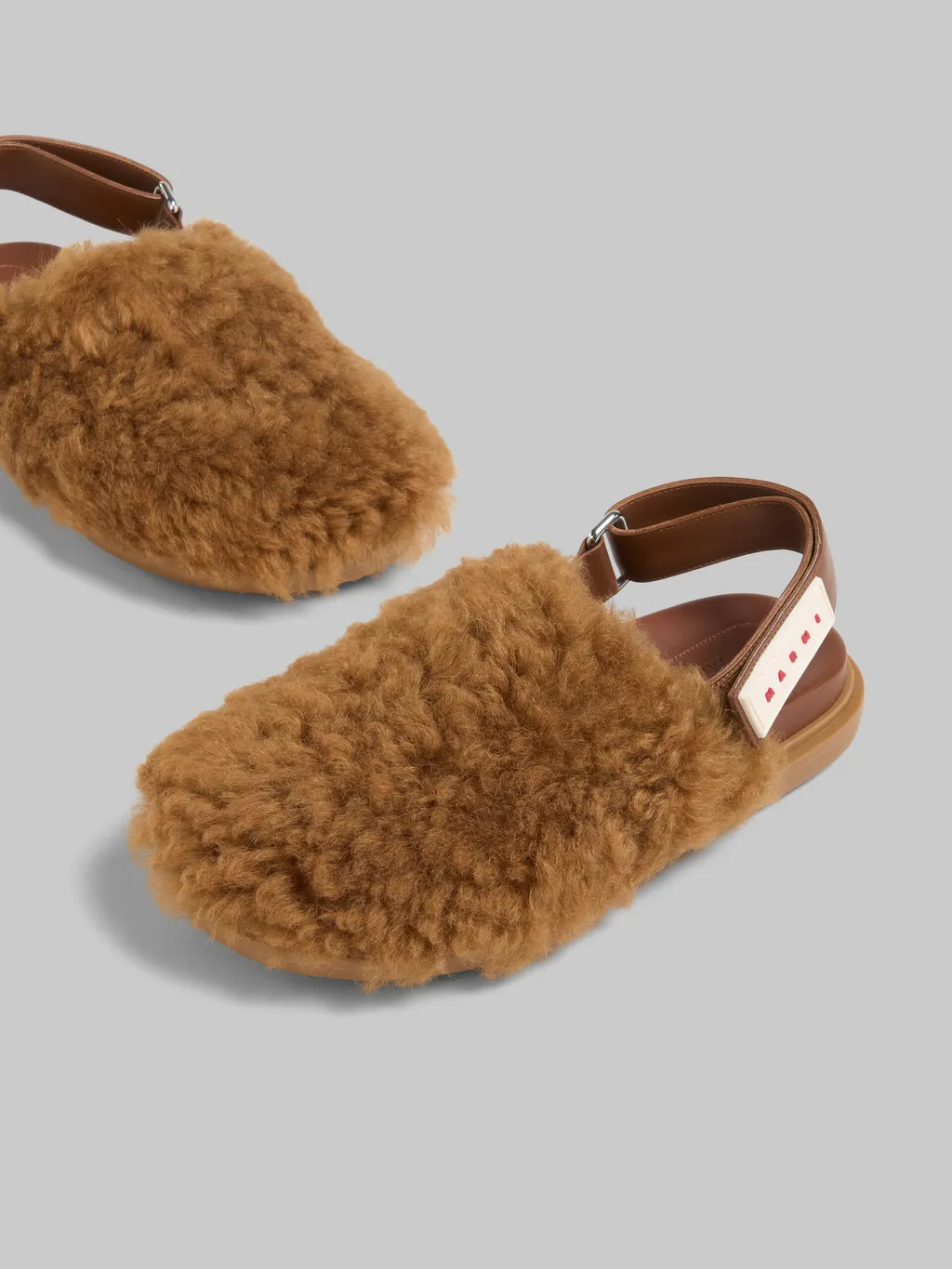 Marni Logo Patch Slingback Sandals
