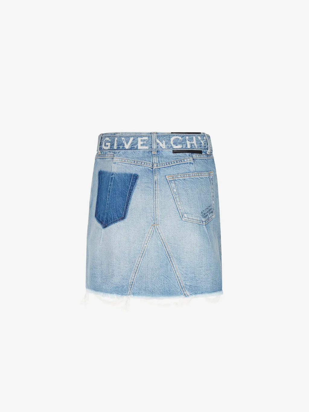 Belted Denim Mini Skirt
