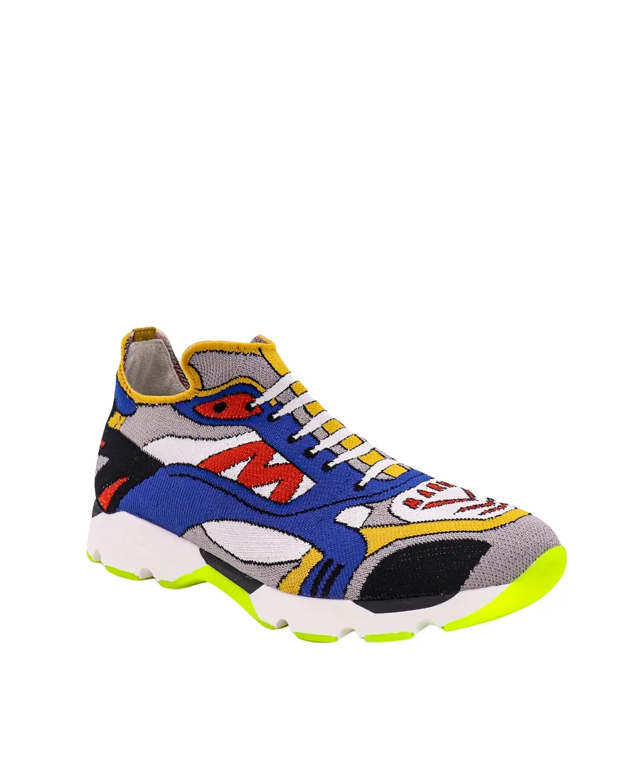 Marni Trompe L'oeil-Printed Round-Toe Sneakers