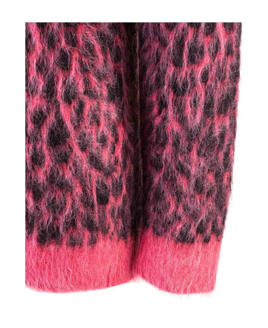 Saint Laurent Leopard Knitted Cardigan